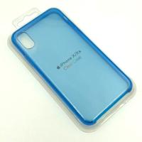 Чехол iPhone X/XS Silicon Case Clear Blue