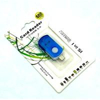 Картридер CR-005 USB + OTG Micro SD Blue