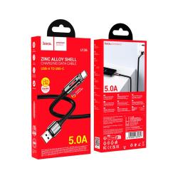 Дата кабель HOCO U136 Prize charging data cable Type C 1m 5A Black