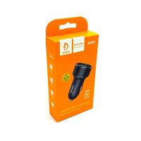 Автомобильное ЗУ DENMEN DZ09 LCD (5V/3.1A/2USB) Black + вольтметр
