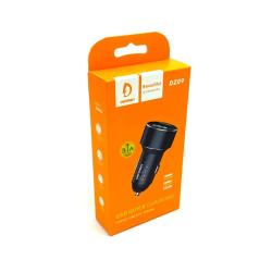 Автомобильное ЗУ DENMEN DZ09 LCD (5V/3.1A/2USB) Black + вольтметр
