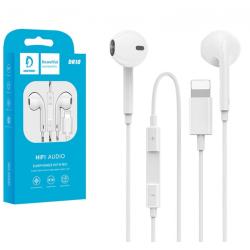 Наушники DENMEN DR10 с разъемом Lightning White