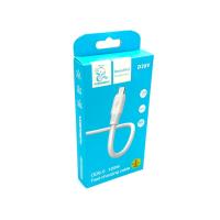 Дата кабель DENMEN D28V 120W d=6mm 1m Micro USB White