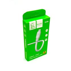 Дата кабель DENMEN D28L 120W d=6mm 1m Lightning White