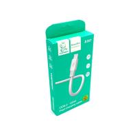Дата кабель DENMEN D28T 120W d=6mm 1m Type C White