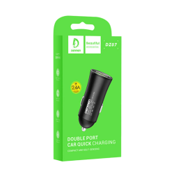 Автомобильное ЗУ DENMEN DZ07 (5V/2.4A/2USB) Gray