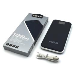 Power Bank ASPOR A386 (12000mAh/2.4A/2USB) Black