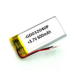Аккумулятор универсальный 42х20х3 мм 3.7V 600mAh (GD032040P)