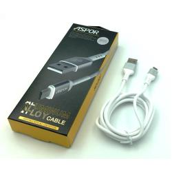 Дата кабель ASPOR A121 micro USB 2.1A White