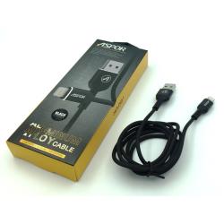Дата кабель ASPOR A122 Lightning 2.1A Black
