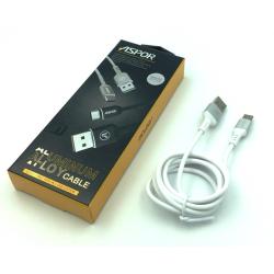 Дата кабель ASPOR A123 Type-C 2.1A White