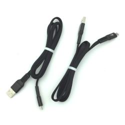 Дата кабель M-010 плетенный плоский Micro USB 1.0m Black (тех. упаковка)