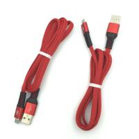 Дата кабель M-010 плетенный плоский Micro USB 1.0m Red (тех. упаковка)