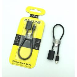 OTG кабель micro USB+Type C Black