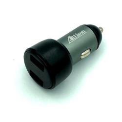 Автомобильное ЗУ Allison ALS-A501 Silver (5V/2.4A/2USB) + вольтметр