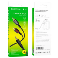 Кабель аудио BROFONE BL11 DC3.5mm-2RCA (джек- 2 тюльпана) 1.5 м