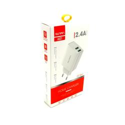 Сетевое ЗУ Sunpin SP21/AU21 (5V/2.4A/1USB) + кабель Micro USB White 