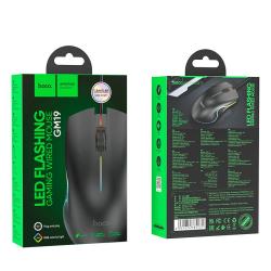 Компьютерная проводная мышь HOCO Enjoy gaming luminous wired mouse GM19 Black