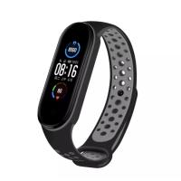 Браслет Nike  для смарт часов Mi Band 5 Black_Gray