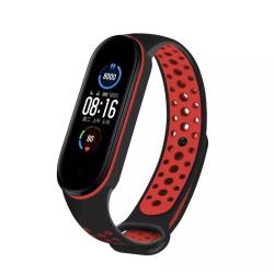 Браслет Nike  для смарт часов Mi Band 5 Black_Red