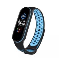Браслет Nike  для смарт часов Mi Band 5 Black_Blue