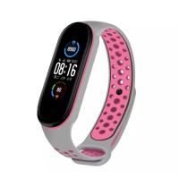 Браслет Nike  для смарт часов Mi Band 5 Gray_Pink