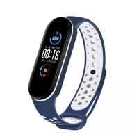 Браслет Nike  для смарт часов Mi Band 5 Dark Blue_White