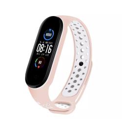 Браслет Nike  для смарт часов Mi Band 5 Pink_White