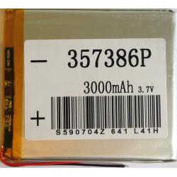 Аккумулятор универсальный  86х73х3,5 мм 3,7V 3200mAh (357386P)