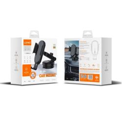 Автомобильный держатель LDNIO MW21-1 на присоске с беспроводной зарядкой 15W Black