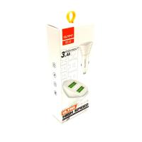 Автомобильное ЗУ SUNPIN SCC-01 Auto-ID (3.4A/2USB) + кабель Micro USB White
