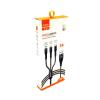 USB кабель Sunpin SC-04 Super Charger 5A Micro+Lightning+Type C 1.2M Black 