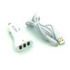 Автомобильное ЗУ SUNPIN SCC-02 Auto-ID (6.0A/3USB/18W) + кабель Micro USB White