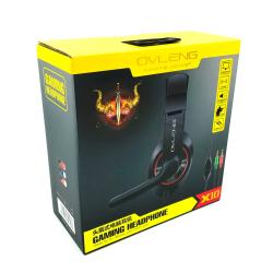Наушники OVLENG X10 (2*3.5mm) Black-Red