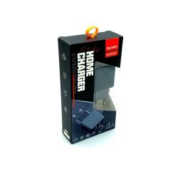 Сетевое ЗУ Sunpin GC-07 (5V/2.4A/2USB) + кабель Lightning Black 