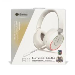 Наушники Bluetooth DEEPBASS R11 Beige White