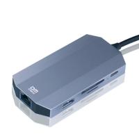 HUB / Док Станция USB3.0 DM CHB015 Type C+TF+SD+HDMI Dark Grey
