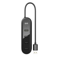 HUB USB2.0 DM CHB035 4 USB Plastic USB-A 120cm Black