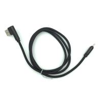 Дата кабель M-012 круглый плетенный угловой Micro USB 1.0m Black (тех. упаковка)
