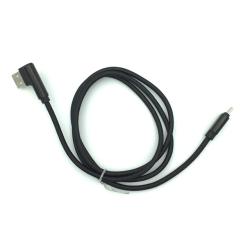 Дата кабель M-012 круглый плетенный угловой Micro USB 1.0m Black (тех. упаковка)