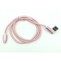 Дата кабель M-012 круглый плетенный угловой Micro USB 1.0m Pink (тех. упаковка)
