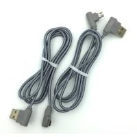 Дата кабель M-013 круглый плетенный угловой/угловой Micro USB 1.0m Silver (тех. упаковка)