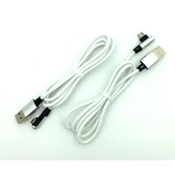Дата кабель M-014 круглый силиконовый угловой Micro USB 1.0m White (тех. упаковка)