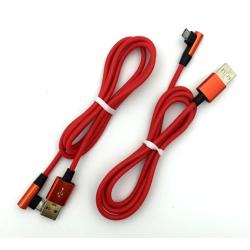 Дата кабель M-014 круглый силиконовый угловой Micro USB 1.0m Red (тех. упаковка)