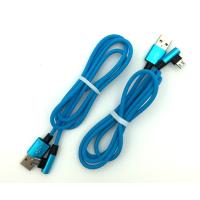 Дата кабель M-014 круглый силиконовый угловой Micro USB 1.0m Blue (тех. упаковка)