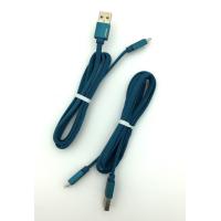 Дата кабель M-015 плетенный плоский Original Micro USB 1.0m Blue (тех. упаковка)