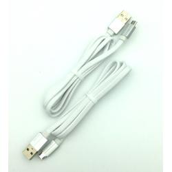 Дата кабель M-015 плетенный плоский Original Micro USB 1.0m White (тех. упаковка)