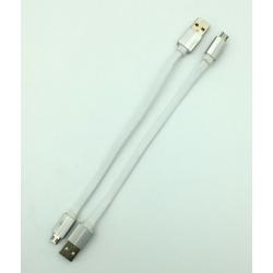 Дата кабель M-016 плетенный плоский Original Micro USB 0.3m White (тех. упаковка)
