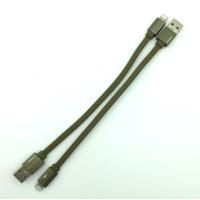 Дата кабель I-016 плетенный плоский Original Lighting 0.3m Green (тех. упаковка)