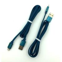 Дата кабель I-015 плетенный плоский Original Lighting 1.0m Blue (тех. упаковка)
